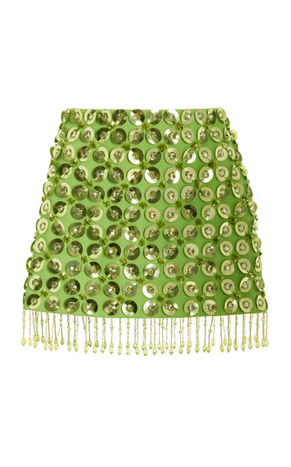 Embellished Cotton Mini Skirt