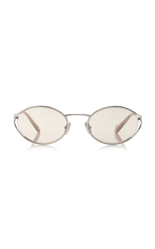 Round-Frame Metal Sunglasses